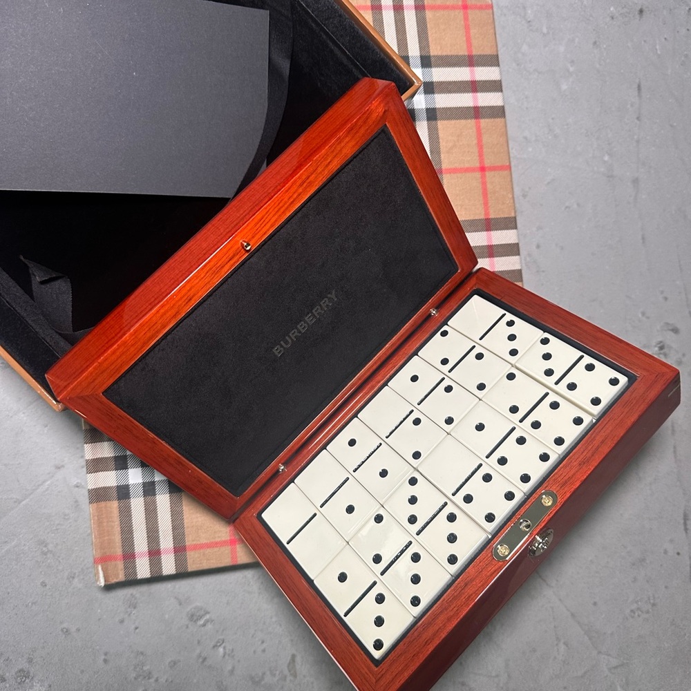 BURBERRY DOMINOES COLLECTORS ITEM.